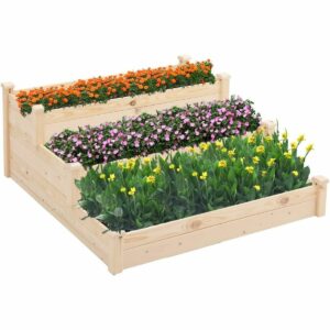 园丁的礼物选择：Patiomore 3级4x4英尺凸起花园床
